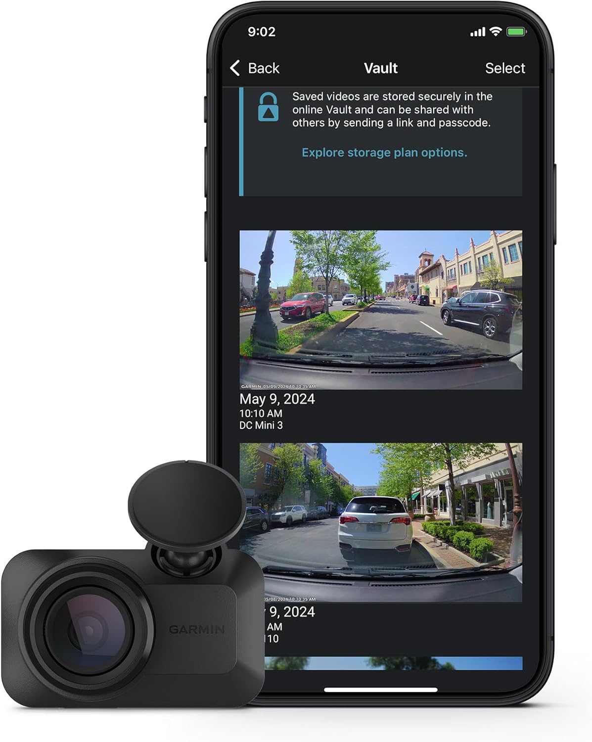 Garmin Dash Cam Mini 3 compact windshield dash cam